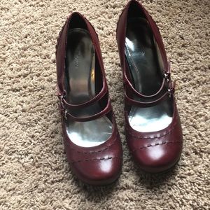 Dark red vintage shoes
